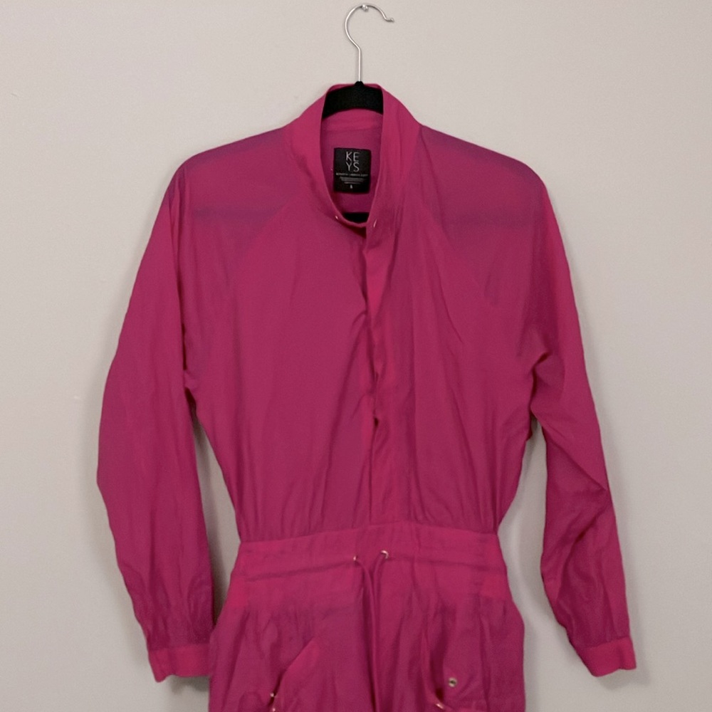 Athleta x Alicia Keys Utility Jumpsuit - Fuchsia Pink - Open Back - 8 - Picture 2 of 5